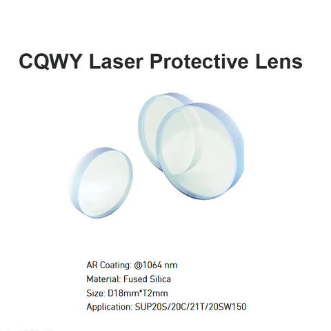 CQWY Lazer Koruyucu Lens D18 *T2mm
