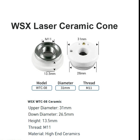 WSX Lazer Seramik Koni D31mm